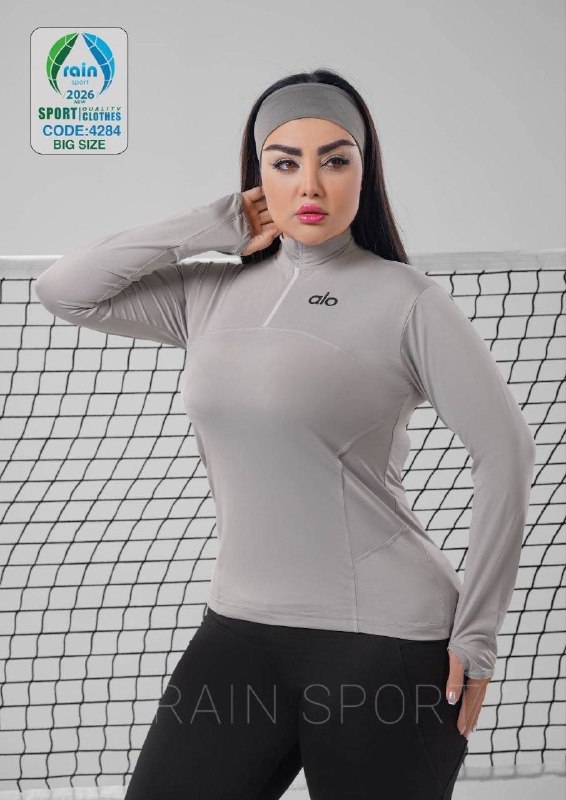 بلوز ورزشی  آستین انگشتی پلاس سایز