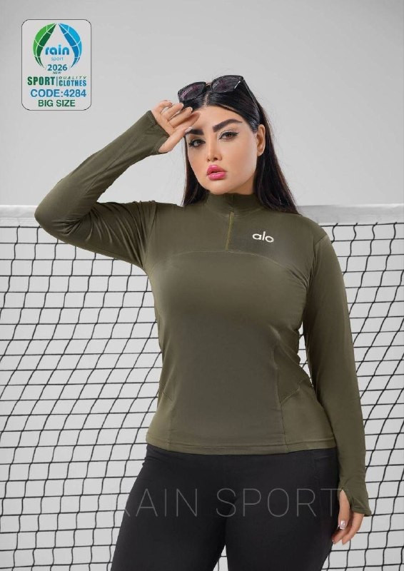 بلوز ورزشی آستین انگشتی پلاس سایز