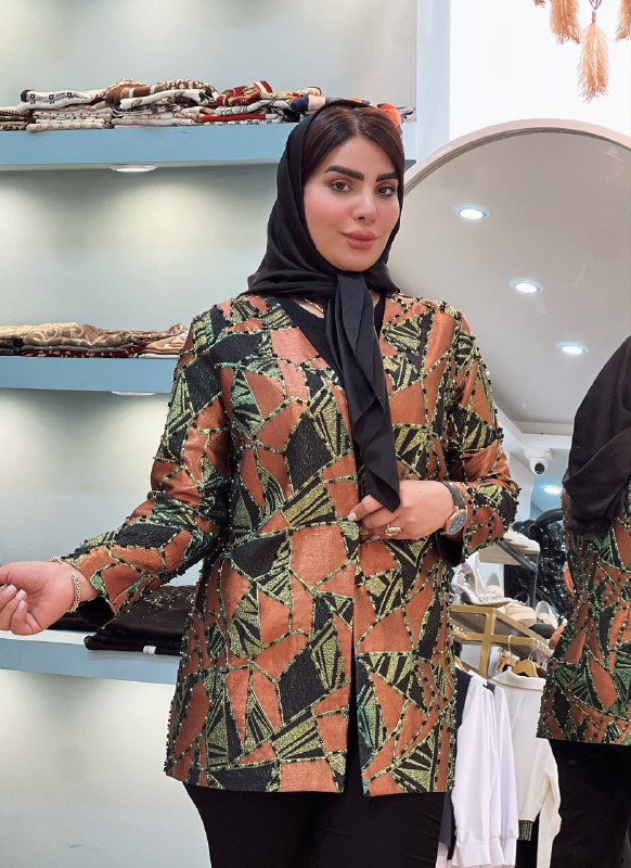 مانتو ژاکارد  جواهردوزی شده