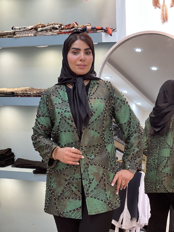مانتو ژاکارد جواهر دوزی شده