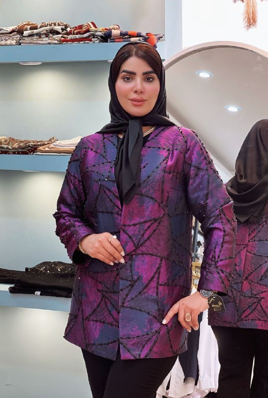مانتو ژاکارد  جواهردوزی شده