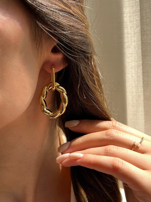 گوشواره حلقهای بافتدار