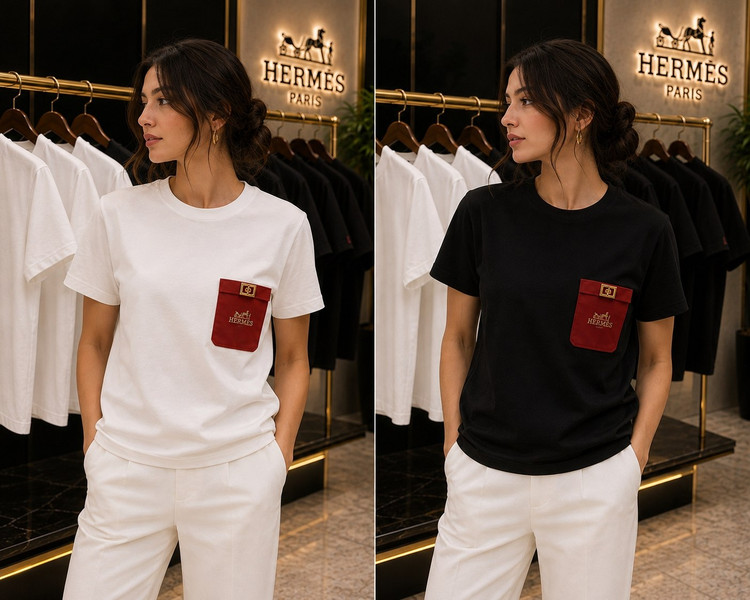 تیشرت جیب دار HERMES وارداتی