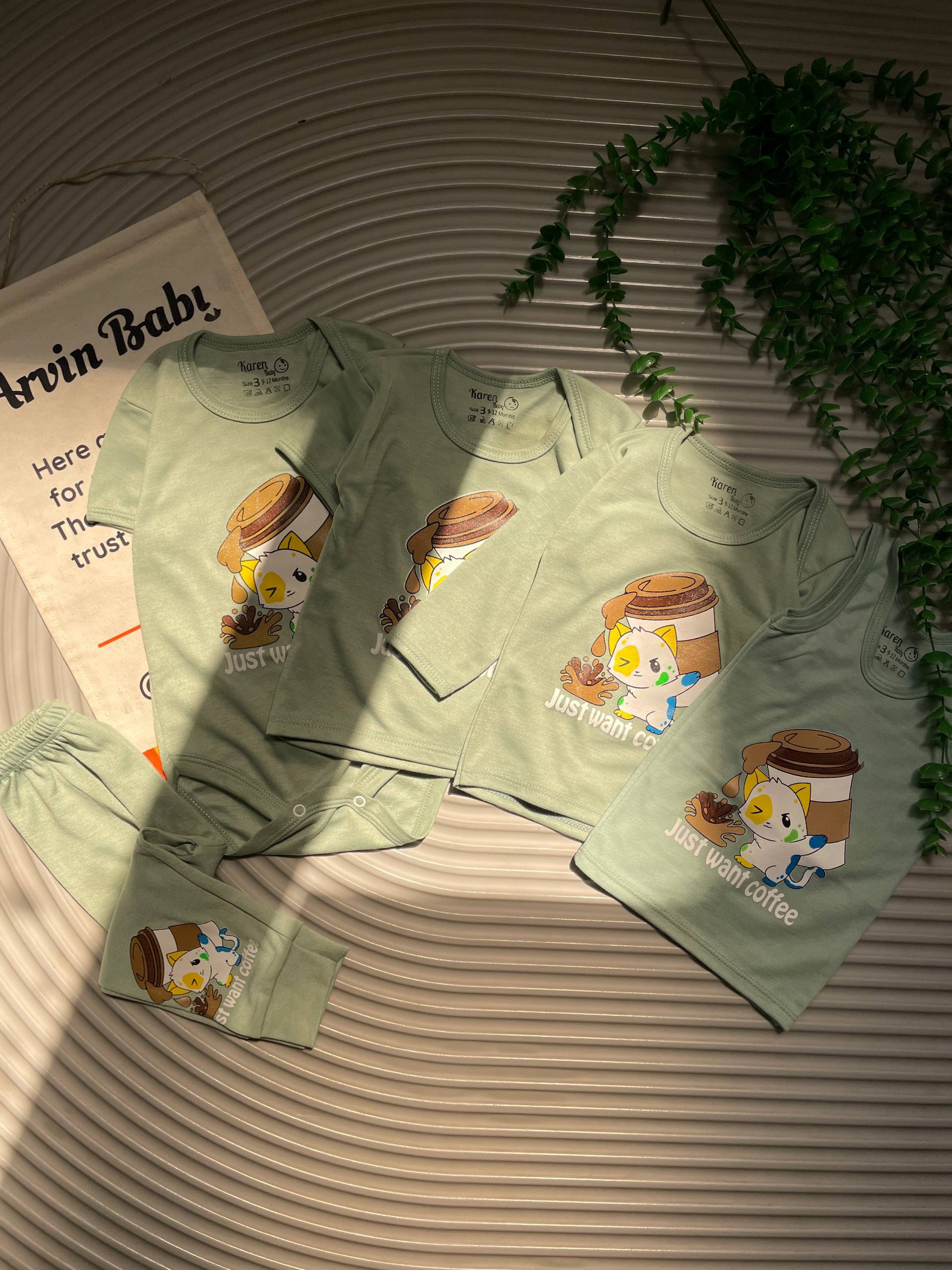 تیکه باز نوزادی طرح coffe
