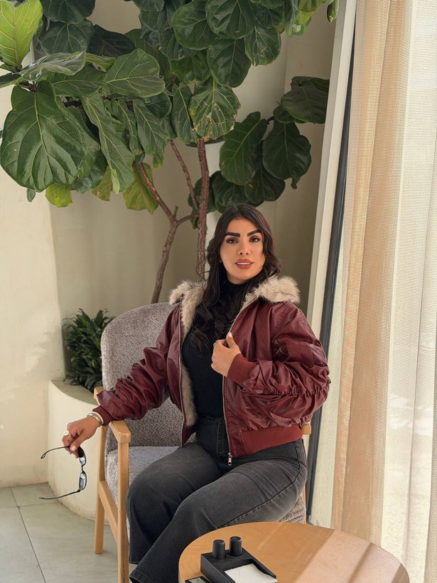 کاپشن چرم خزدار