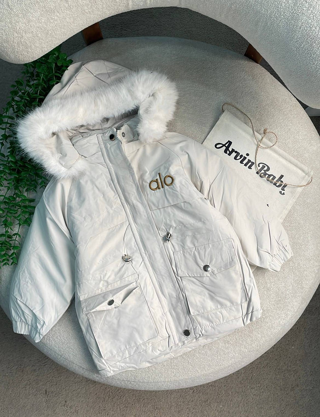 کاپشن کلاه خز دخترانه ی alo