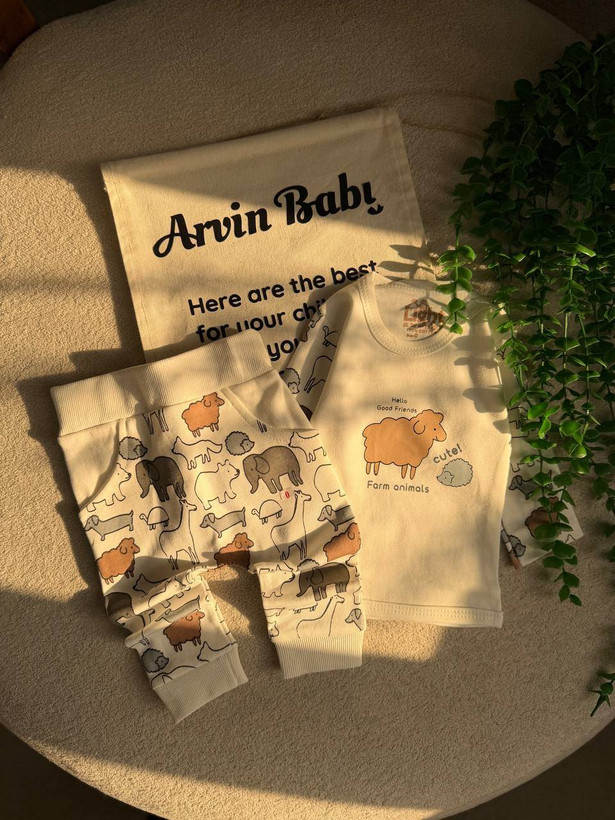 تیکه باز نوزادی مدل Farm Animals